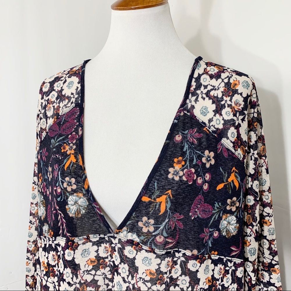 SOLD-Free People Floral Peasant Blouse - Picture 4 of 10